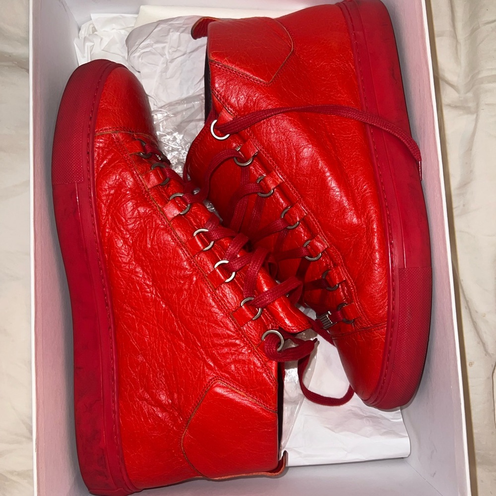 Red Balenciaga Arena sneakers. Men’s size 10